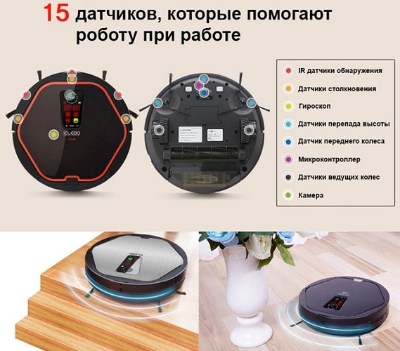 Робот вакуумни сензори