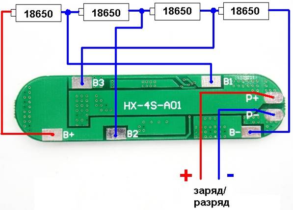 BMS връзка към батериите