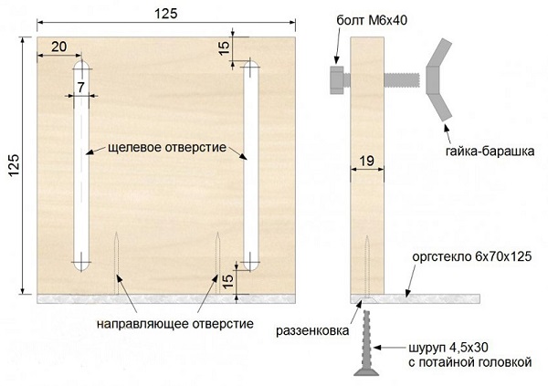 Маркирайте прорезите на пробите
