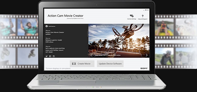 Действие Cam Movie Creator